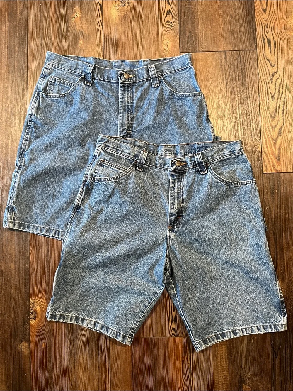 Wrangler Denim Carpenter Shorts 2 Pair 32 Waist
